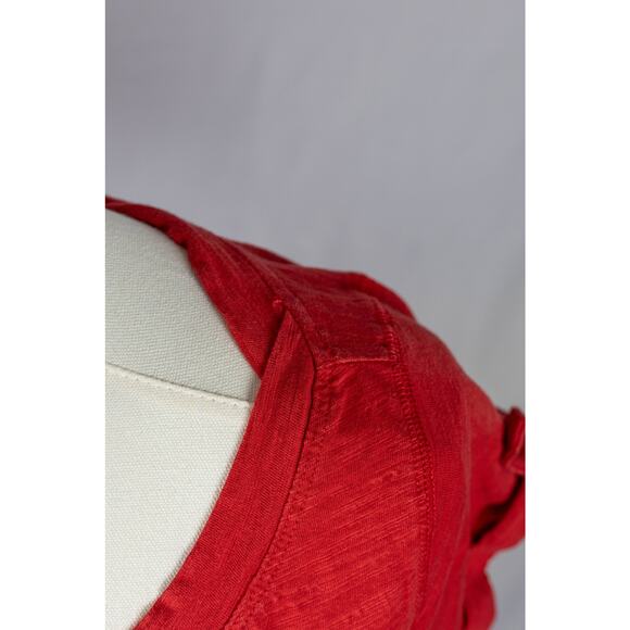 Banana Republic Size M Dress Midi T-Shirt Short Cuffed Sleeves Red - Picture 4 of 6